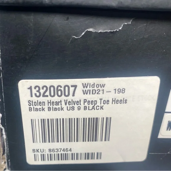 Dolls Kill Widow Stolen Heart Velvet Peep Toe Platform Heels - Picture 5 of 5